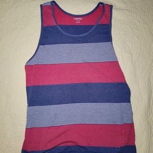 Red, White & Blue Striped Tank Top